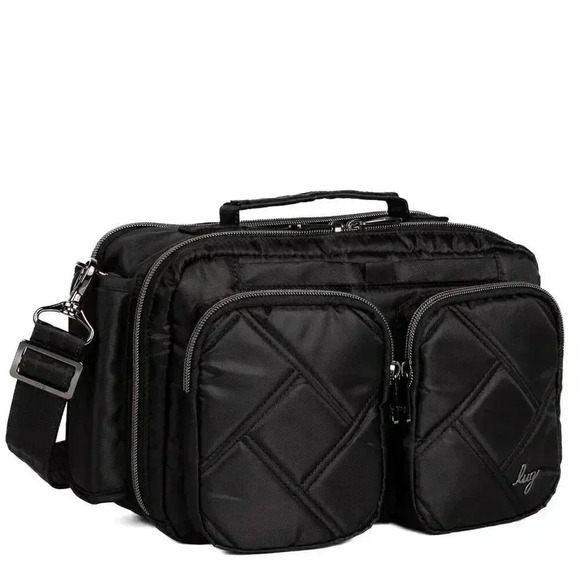 LUG Rider Crossbody / Shoulder Bag / Top Handle Bag - Black - Picture 2 of 16